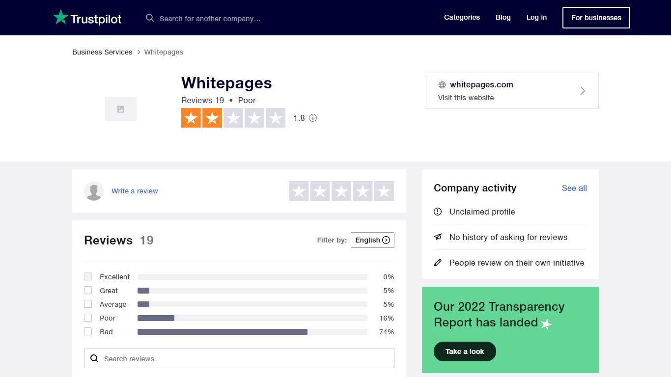 Read Customer Service Reviews of whitepages.com - Trustpilot
